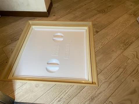 床下収納庫設置+クッションフロア貼り シロアリ薬剤散布