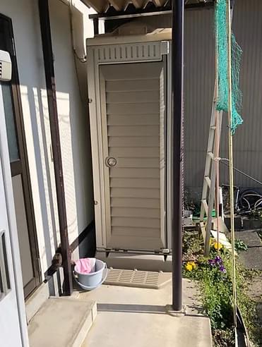 M様邸仮設トイレ入替え