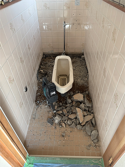 タイトル和式トイレから洋式化トイレ工事